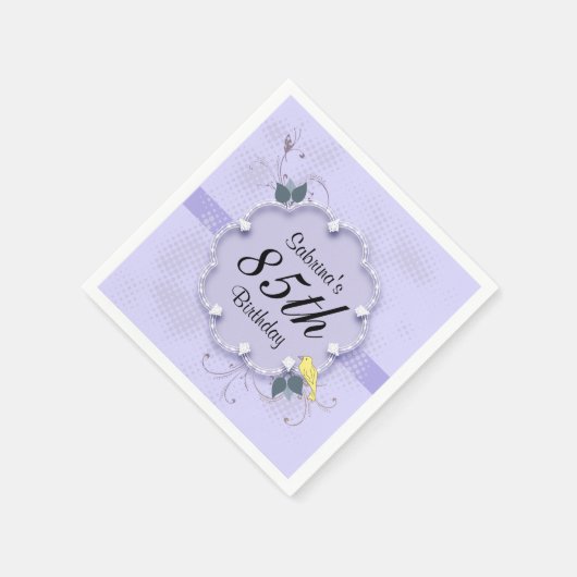 85ste verjaardagsfeestje | DIY-tekst Servetten (Hoek)