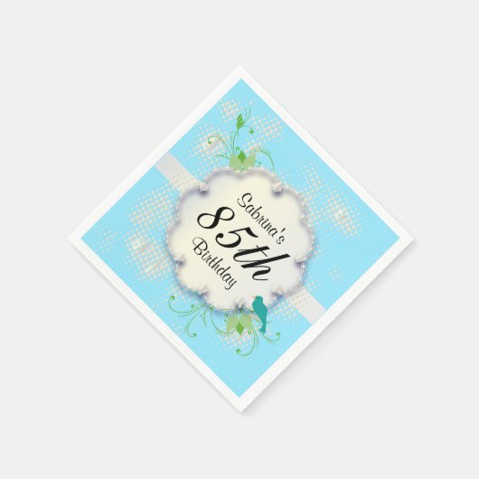 85ste verjaardagsfeestje | DIY-tekst Servetten (Hoek)