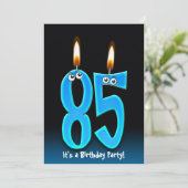 85ste verjaardagsfeestje kaart (Staand voorkant)