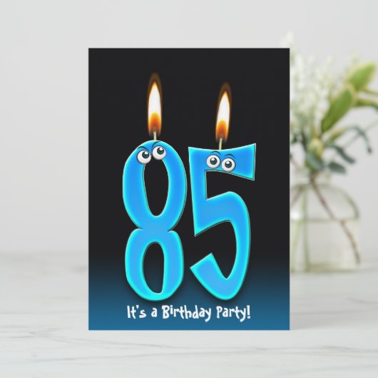 85ste verjaardagsfeestje kaart (Staand voorkant)