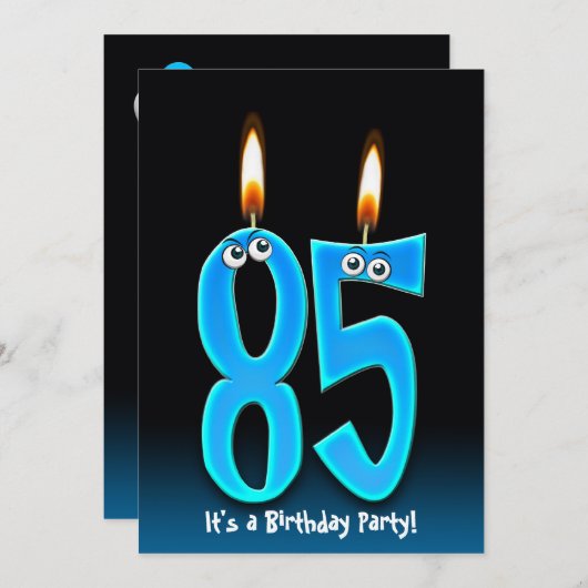 85ste verjaardagsfeestje kaart (Voorkant / Achterkant)