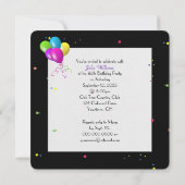 85ste Verjaardagsfeestje met ballonbos Kaart (Achterkant)