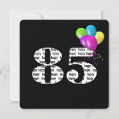 85ste Verjaardagsfeestje met ballonbos Kaart (Voorkant)