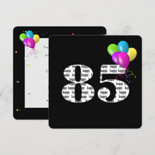 85ste Verjaardagsfeestje met ballonbos Kaart