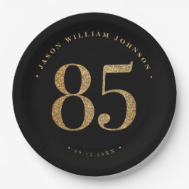 85ste verjaardagsfeestje papieren bordje