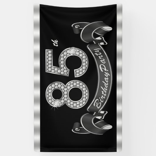 85ste verjaardagsfeestje spandoek (Verticaal)