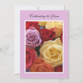 85ste verjaardagsfeestuitnodiging Mooie Rozen Kaart (Voorkant)