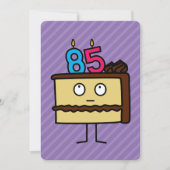 85ste verjaardagstaart met kaarsen kaart (Voorkant)