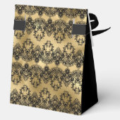 85th Birthday Elegant Gold Lace Thank You Bedankdoosjes (Achterkant)