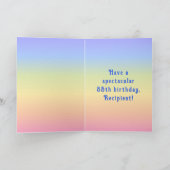 85th Birthday — Fun Cake & Candles, w/ Custom Name Kaart (Binnen)