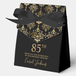 85th Birthday Gold Elegant Thank You  Bedankdoosjes