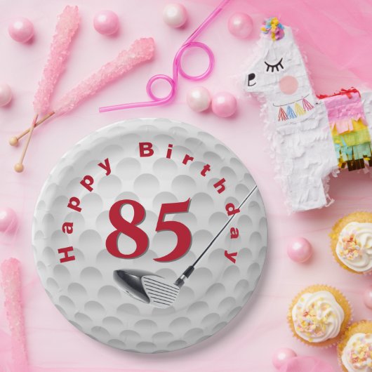 85th Birthday Golf Ball Design Bord (Feest)