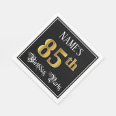 85th Birthday Party — Fancy Script, Faux Gold Look Servet (Hoek)