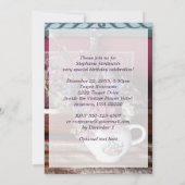 85th Birthday Party Invitation,  Teapot Kaart (Achterkant)