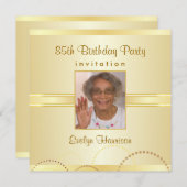 85th Birthday Party Invitations - Foto optioneel Kaart (Voorkant / Achterkant)