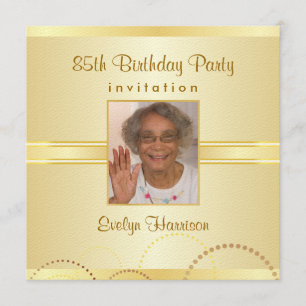 85th Birthday Party Invitations - Foto optioneel Kaart