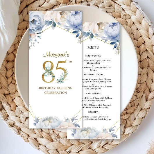 85th Birthday Party Menu