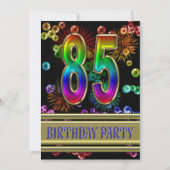 85th Birthday party Uitnodiging met bellen (Voorkant)