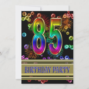 85th Birthday party Uitnodiging met bellen