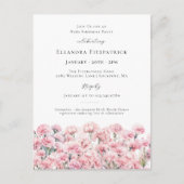 85th Birthday Pink Carnation January Birth Flower Uitnodiging Briefkaart (Voorkant)