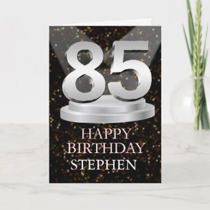 85th Birthday Spotlights Voeg een naam toe Kaart