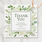 85th Birthday White Hydrangeas Dankuwel Bedankjes Labels (Achterkant)