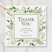 85th Birthday White Hydrangeas Dankuwel Bedankjes Labels (Voorkant)