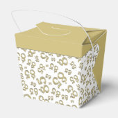 85th Party Goud/Wit Willekeurig Getal Patroon Bedankdoosjes (Achterkant)