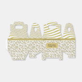 85th Party Goud/Wit Willekeurig Getal Patroon Bedankdoosjes (Uitgevouwen)