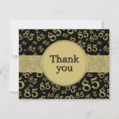 85th Thank You: Black/Gold Number Pattern (Voorkant)