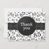85th Thank You: Black/White Number Pattern (Voorkant)