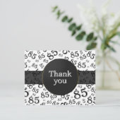 85th Thank You: Black/White Number Pattern (Staand voorkant)