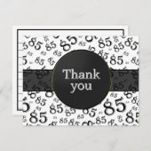 85th Thank You: Black/White Number Pattern (Voorkant / Achterkant)