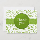 85th Thank You: Green/White Number Pattern (Voorkant)