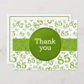 85th Thank You: Green/White Number Pattern (Voorkant / Achterkant)