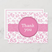 85th Thank You: Pink/White Number Pattern (Voorkant / Achterkant)