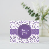 85th Thank You: Purple/White Number Pattern (Staand voorkant)