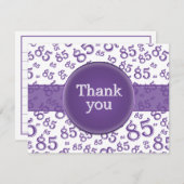 85th Thank You: Purple/White Number Pattern (Voorkant / Achterkant)