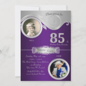 85th, Verjaardag Vrouw 85th, elegante art deco, pa Kaart (Voorkant)