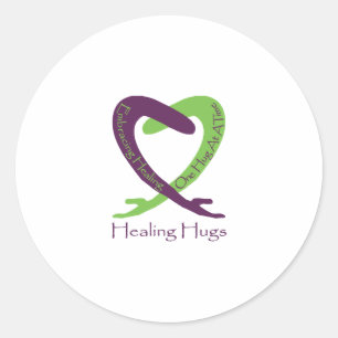 8621_Healing_Hugs_logo_8.31.11_test-2 Ronde Sticker