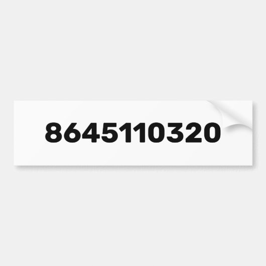 8645110320 BUMPERSTICKER (Voorkant)