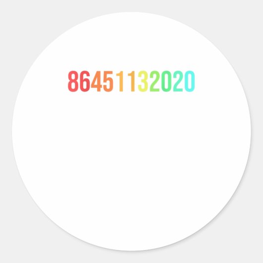 86451132020 Verkiezing van antitrumstemmen 2020 St Ronde Sticker (Voorkant)