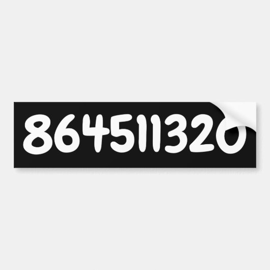 864511320 BUMPERSTICKER (Voorkant)