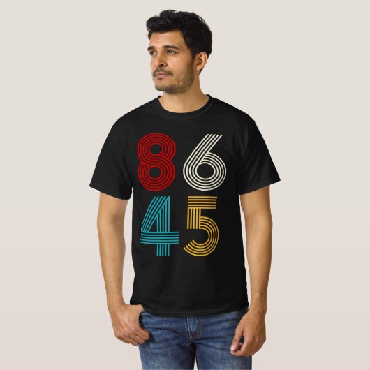 8645 ANTI TRUMP VINTAGE T-SHIRT (Voorkant volledig)