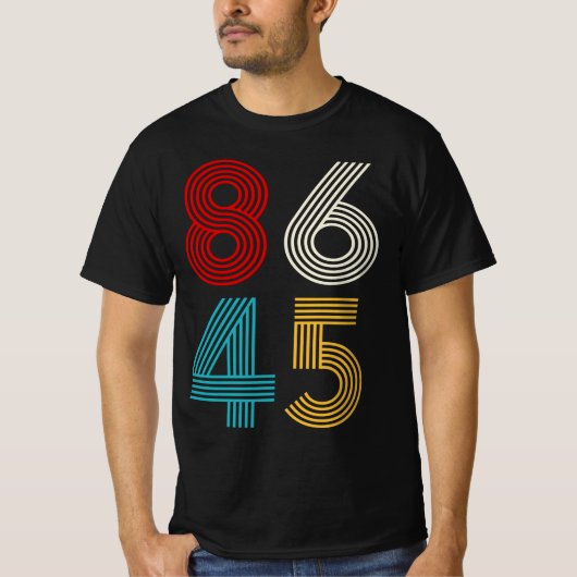 8645 ANTI TRUMP VINTAGE T-SHIRT (Voorkant)