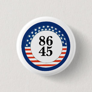 8645: Dump Trump Ronde Button 3,2 Cm