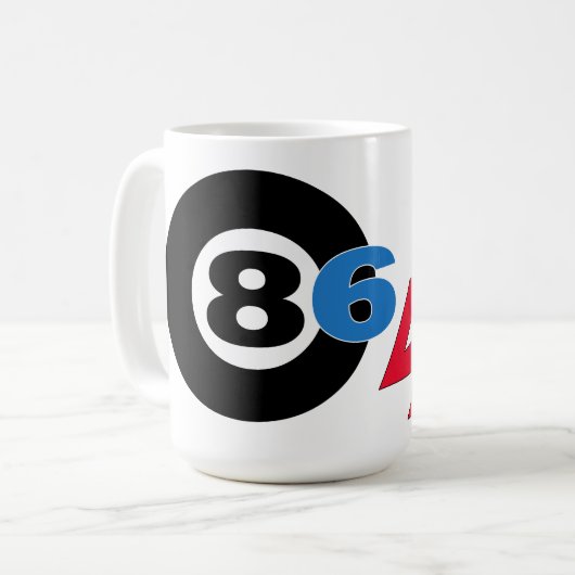 "8647" 15oz Koffie Mok (Voorkant links)
