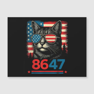 8647 86 47 Grappige Kat VS Vlag Zonnebril Mannen V