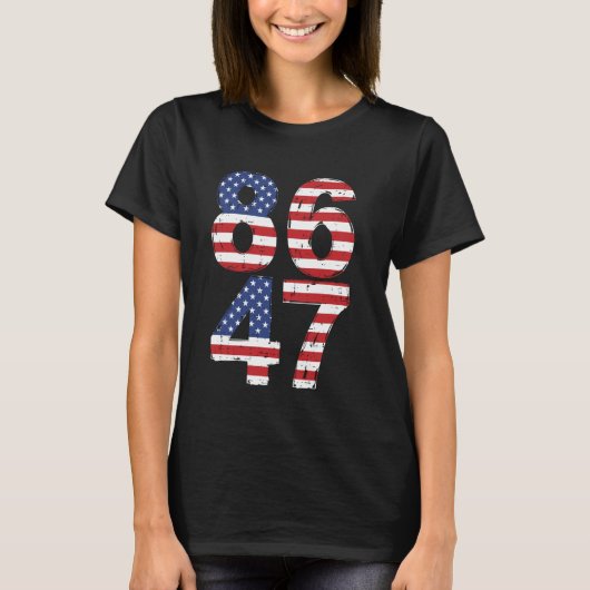 8647 86 47 Vlag Mannen Vrouwen T-shirt (Voorkant)