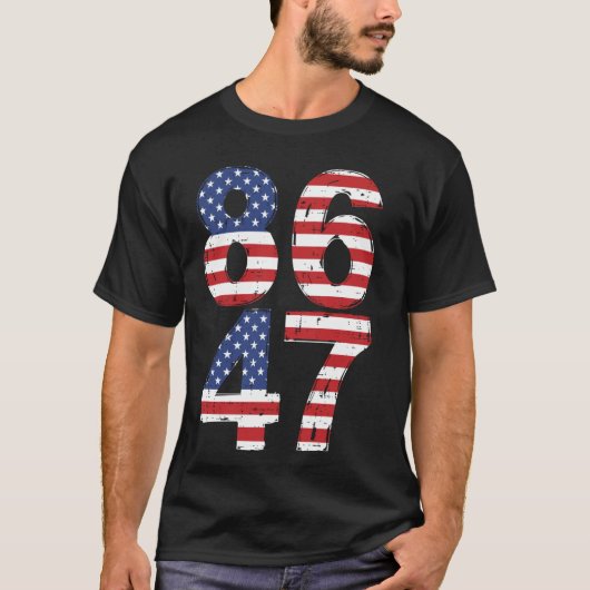 8647 86 47 Vlag Mannen Vrouwen T-shirt (Voorkant)